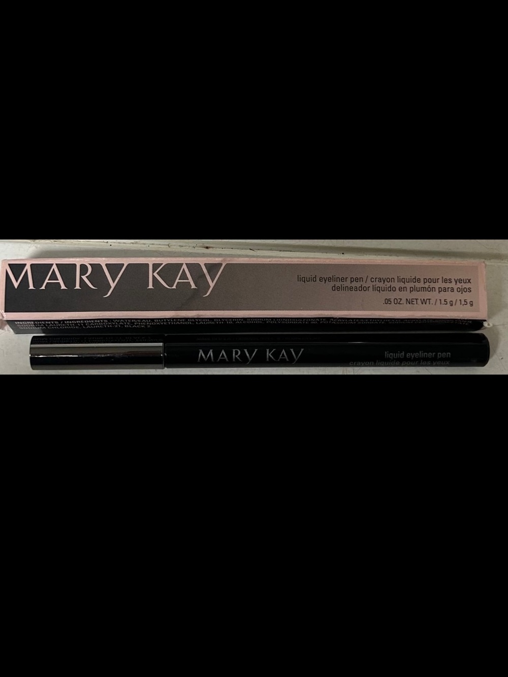 Mary Kay " BLACK " Liquid Eyeliner Pen #095856 Full Size